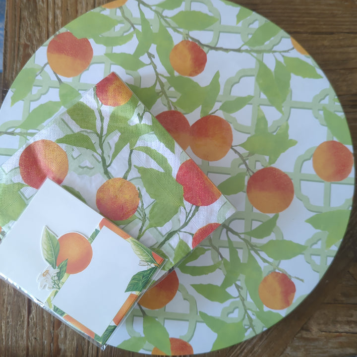Orange Grove Die-Cut Placemat, Sold individually-Placemats-LNH Edit
