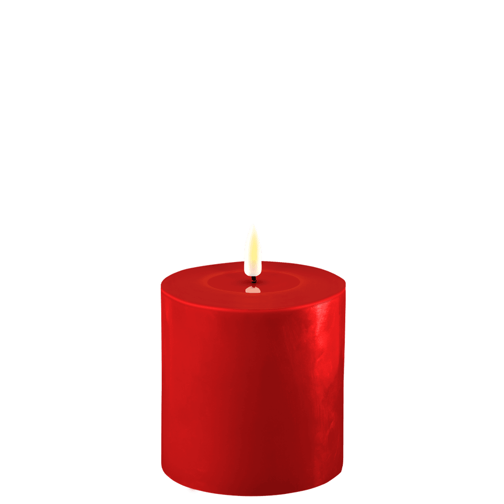 Bright Red LED Candle 10 x 10 cm, Sold Individually
