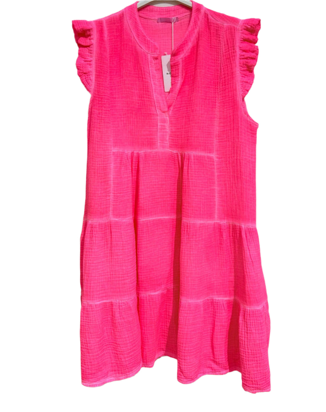 Neon Pink Cotton Dress