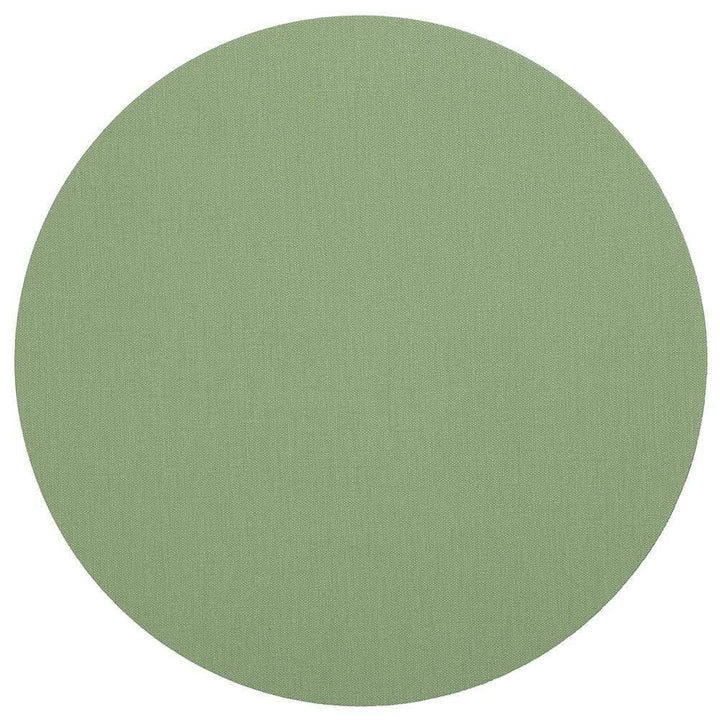 Classic Canvas Round Felt-Backed Placemat in Moss Green -sold seperately-Placemats-LNH Edit