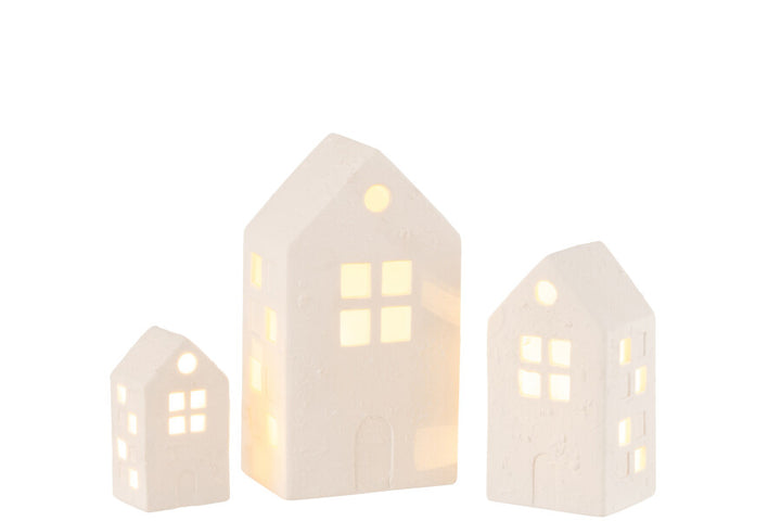LED White house set of 3-Candle Holders-LNH Edit