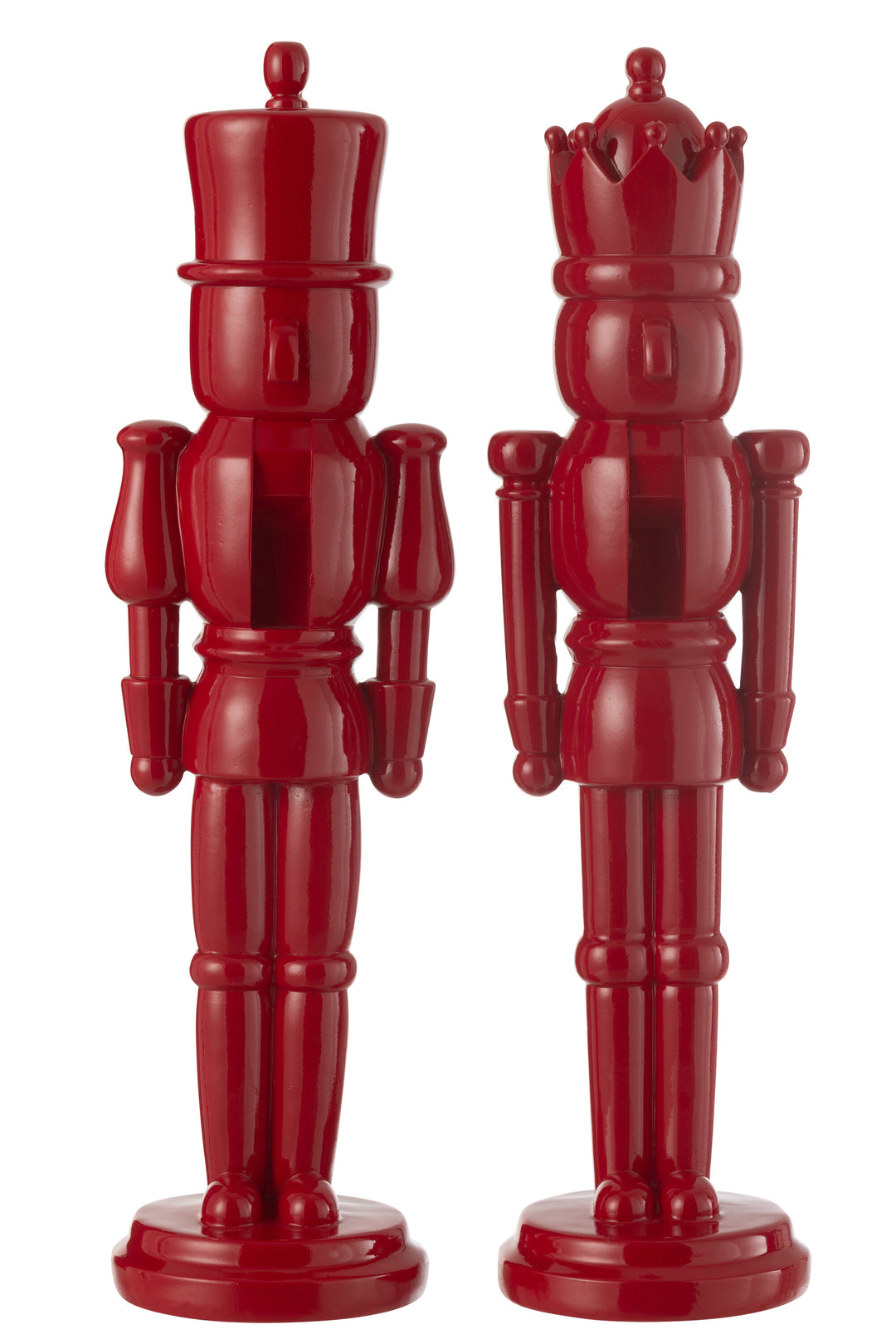 Extra Large Red Glossy Nutcrackers, Set of 2