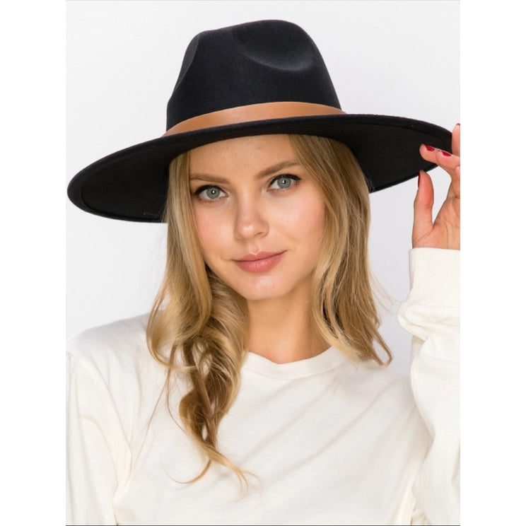 Structured wide brim hat sales