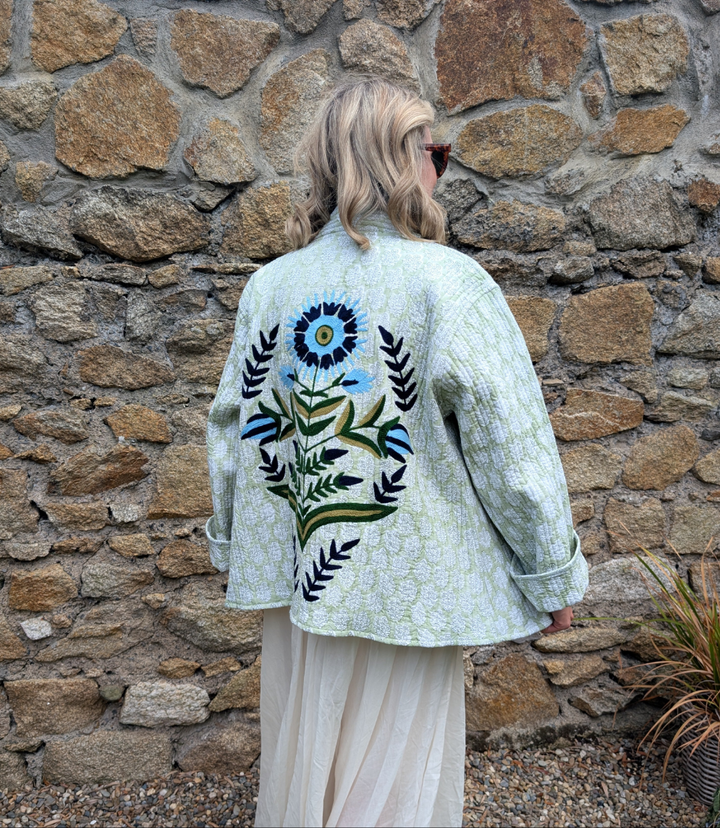 Lory Green Quilted Jacket-Jackets & Coats-LNH Edit