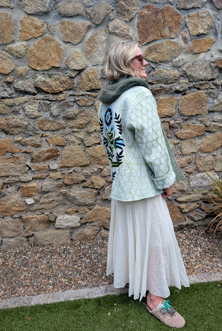 Lory Green Quilted Jacket-Jackets & Coats-LNH Edit