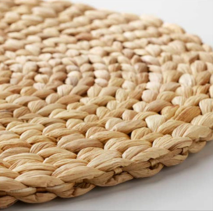 Round Water Hyacinth Placemat-Placemats-LNH Edit