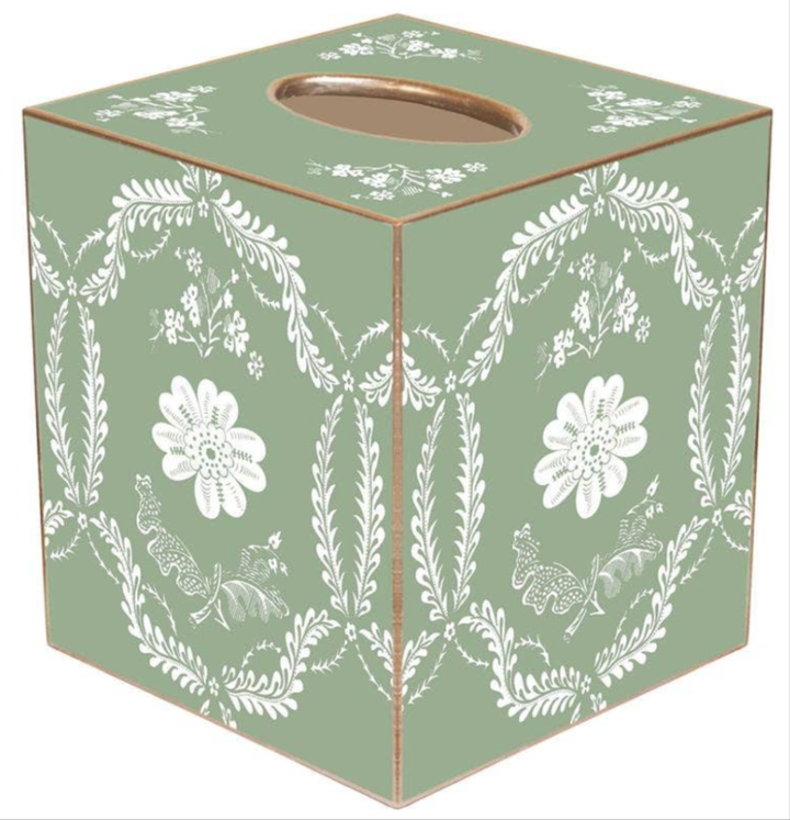 Sage Provencial Tissue Box Cover-Tissue Boxes-LNH Edit