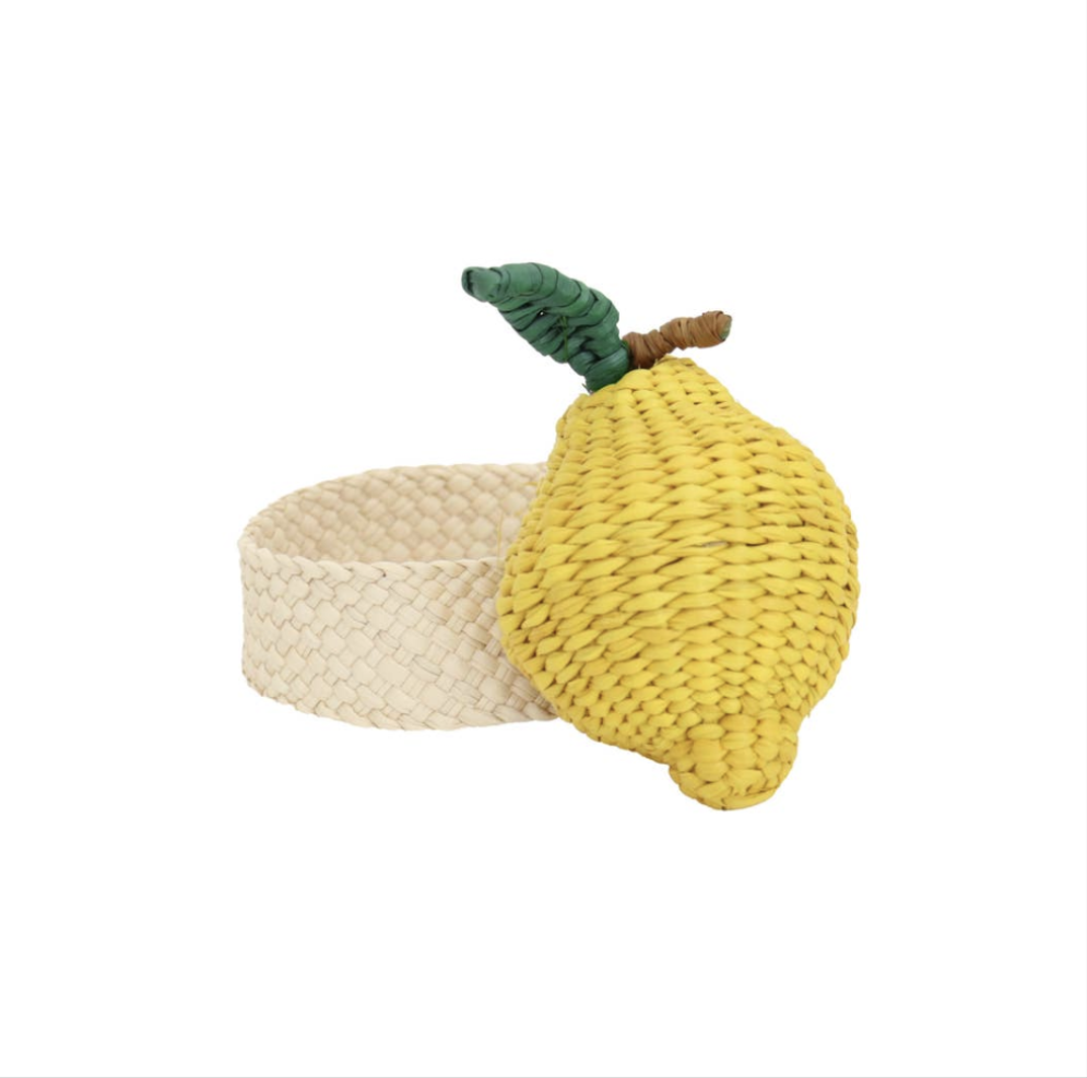 Lemon hand woven Napkin Rings, Sold individually-Napkin Rings-LNH Edit