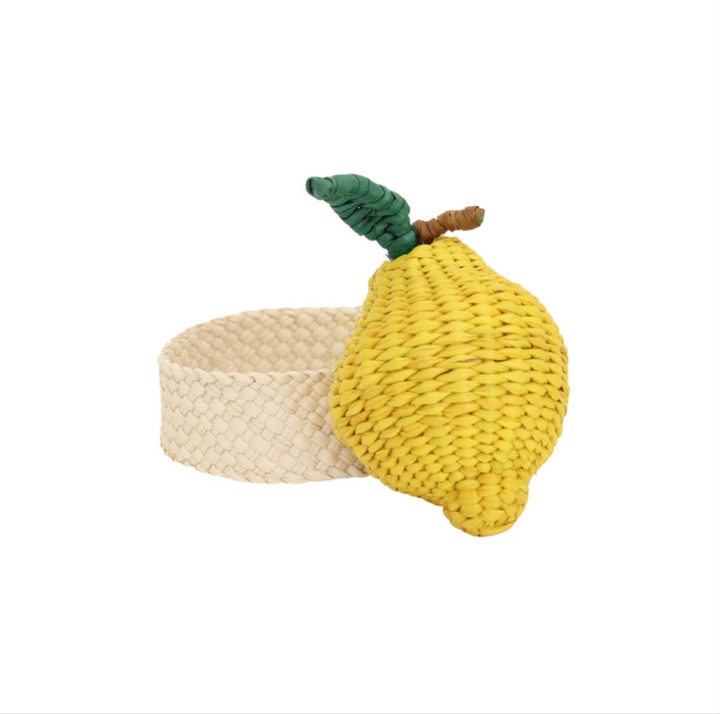Lemon hand woven Napkin Rings, Sold individually-Napkin Rings-LNH Edit