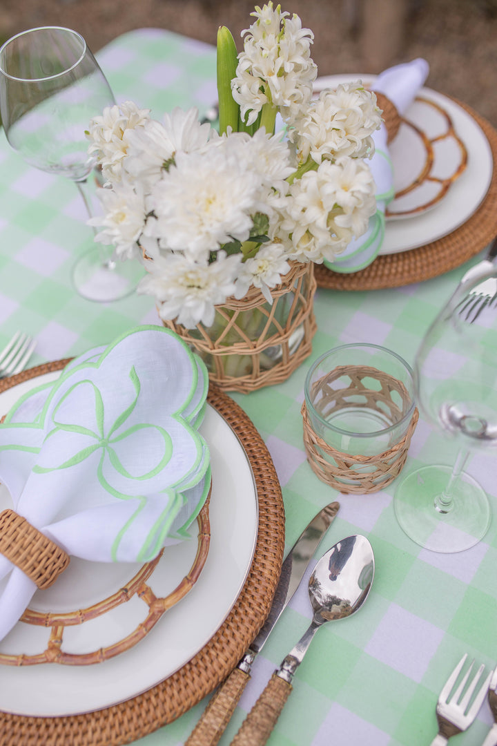 Alice Green Round Tablecloth