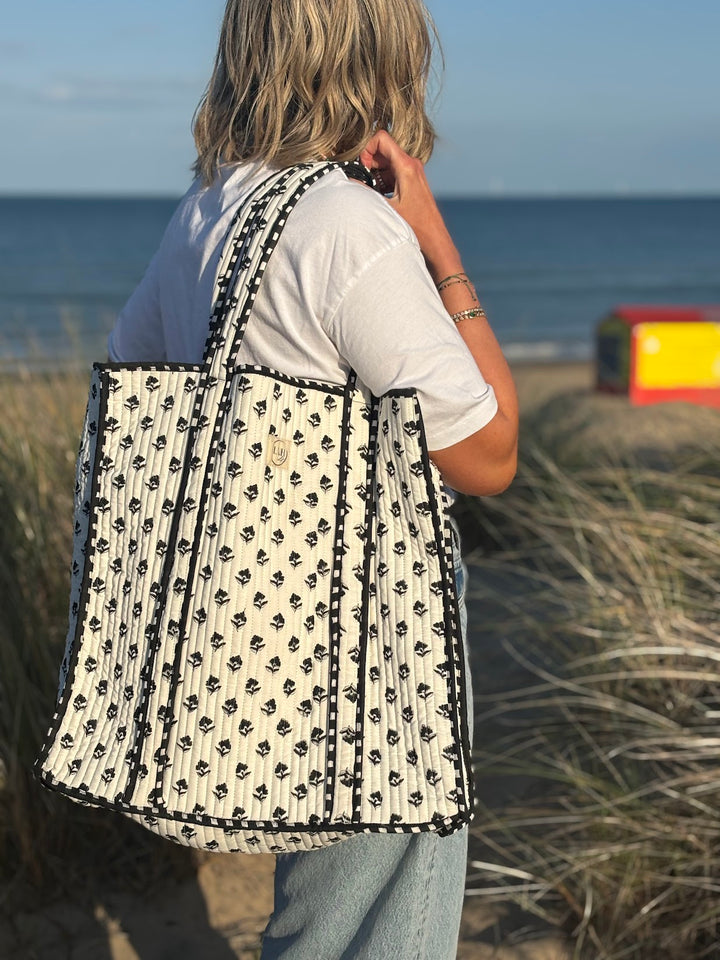 Neema black and white Tote-Tote Bags-LNH Edit