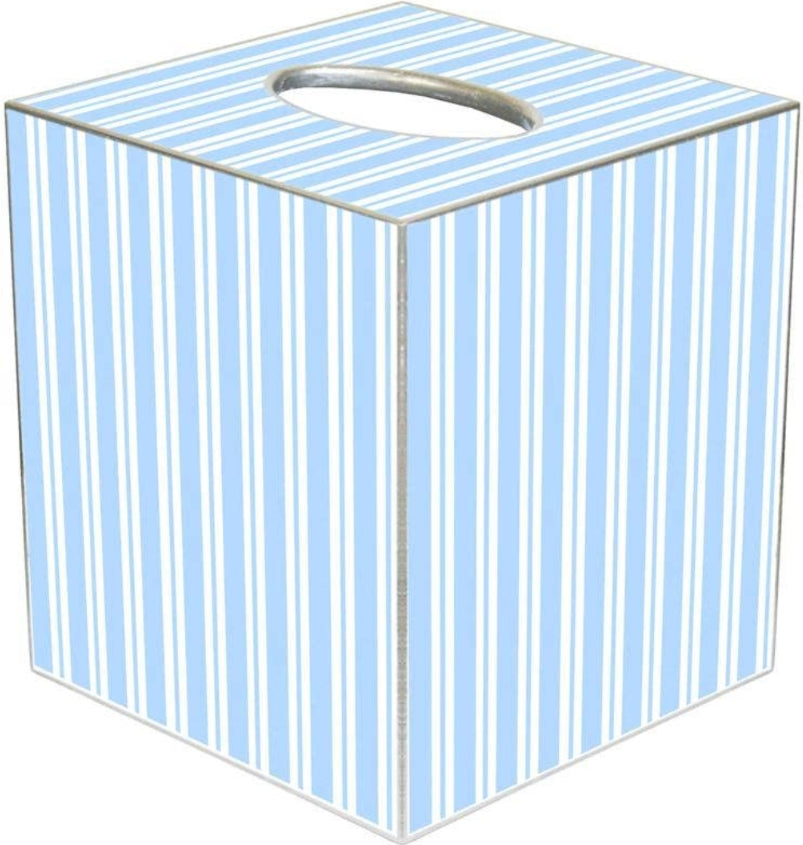 Blue Stripe Tissue Box Cover