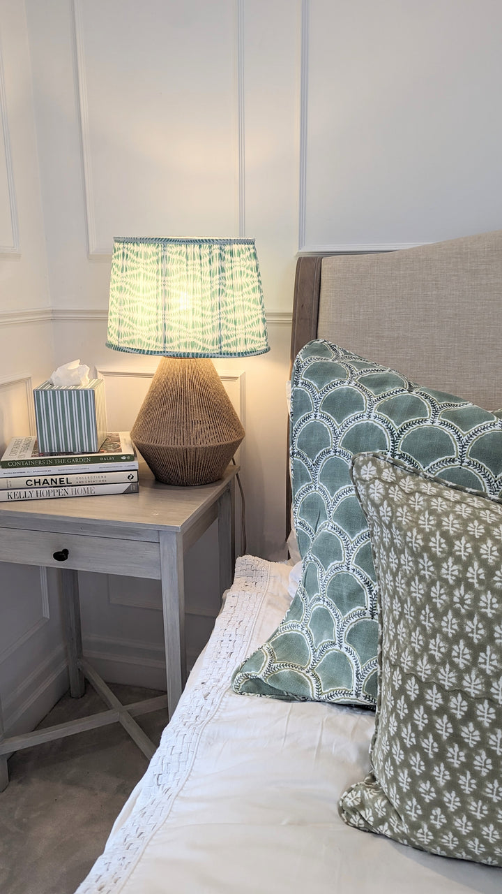 Sage Stripe Tissue Box Cover-Tissue Boxes-LNH Edit