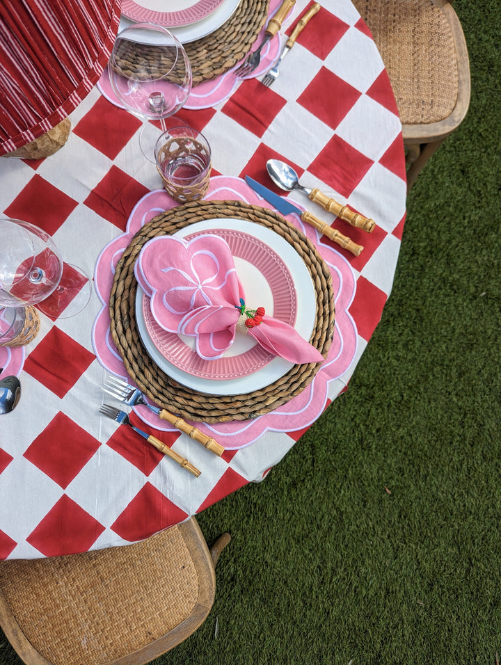 Elizabeth Pink Linen Placemat, Set of 2