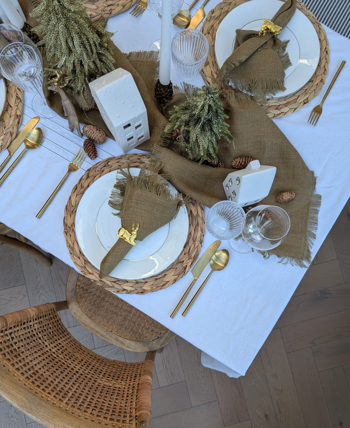Round Water Hyacinth Placemat-Placemats-LNH Edit