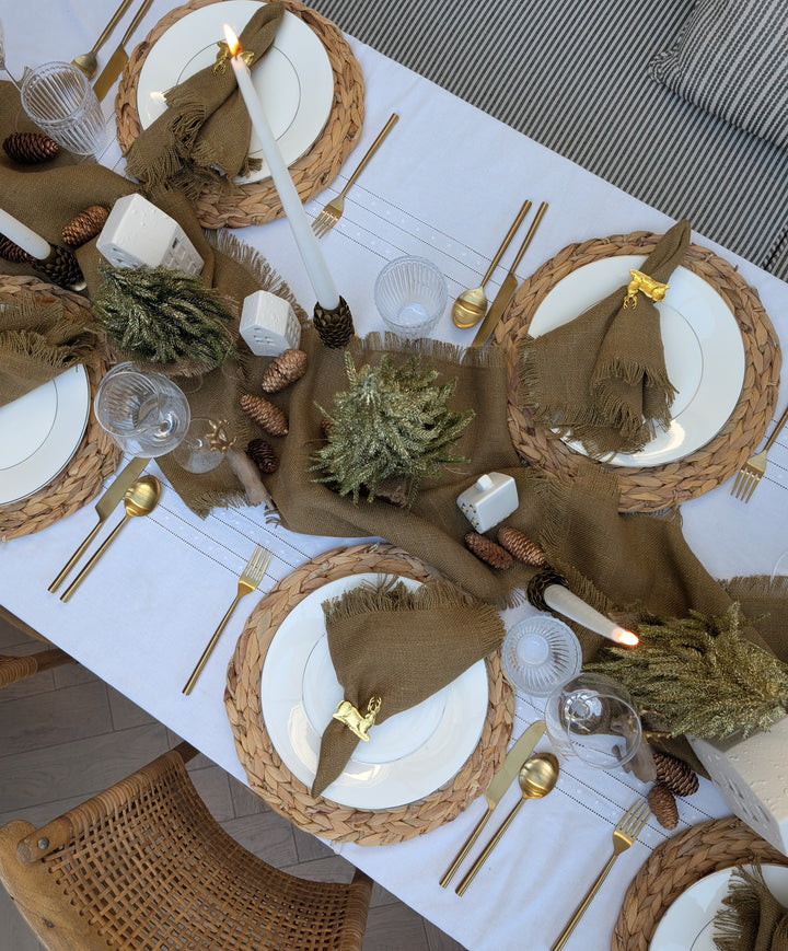Round Water Hyacinth Placemat-Placemats-LNH Edit