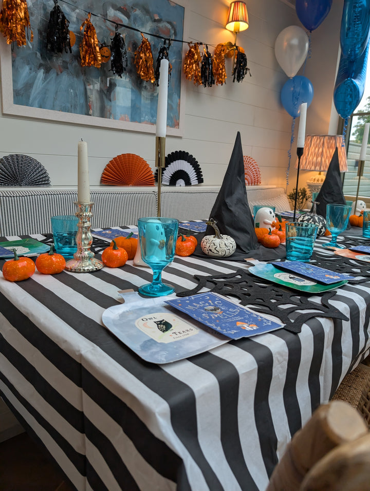 Black Striped Paper Tablecloth-Paper tablecloth-LNH Edit