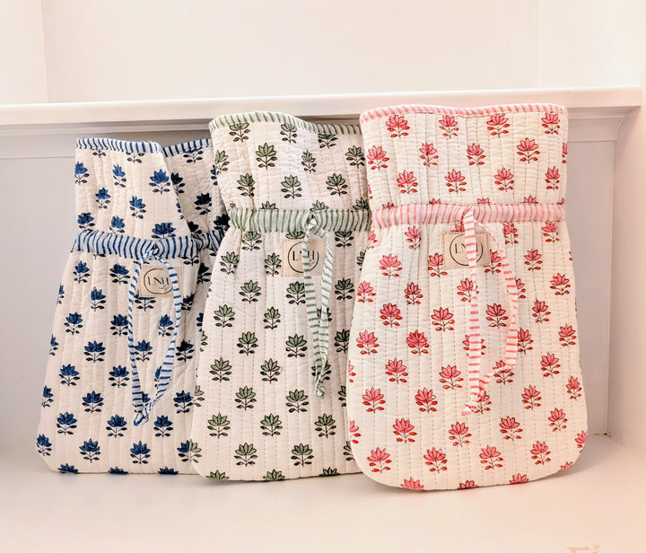 Clover Green Hot Water Bottle Cover-hot water bottle cover-LNH Edit