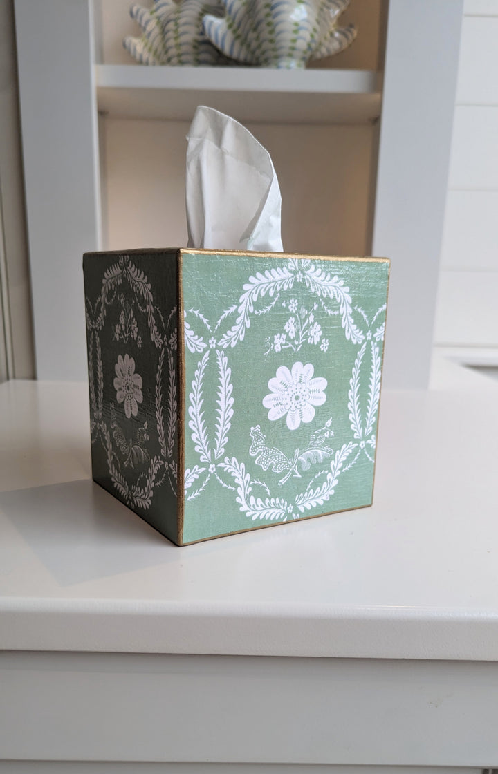 Sage Provencial Tissue Box Cover-Tissue Boxes-LNH Edit