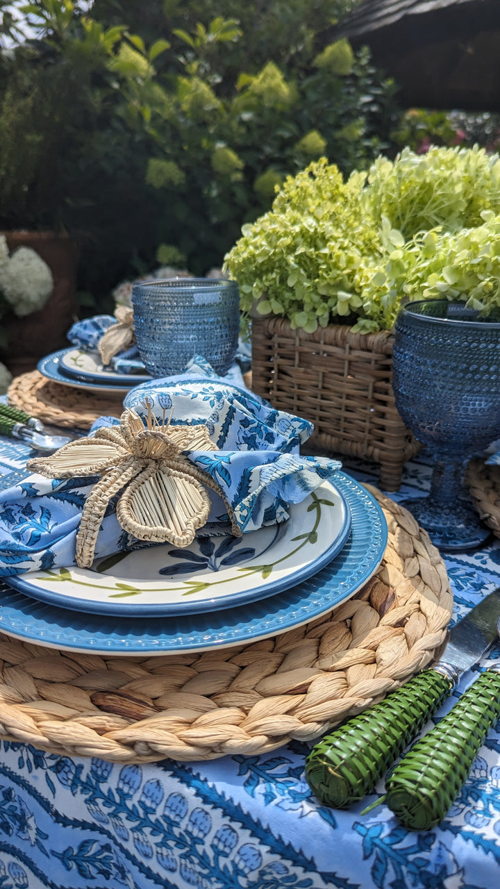 Round Water Hyacinth Placemat-Placemats-LNH Edit