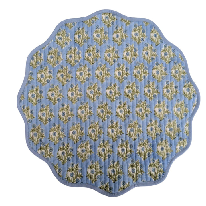 Emily Blue Placemats, Sets of 2-Placemats-LNH Edit