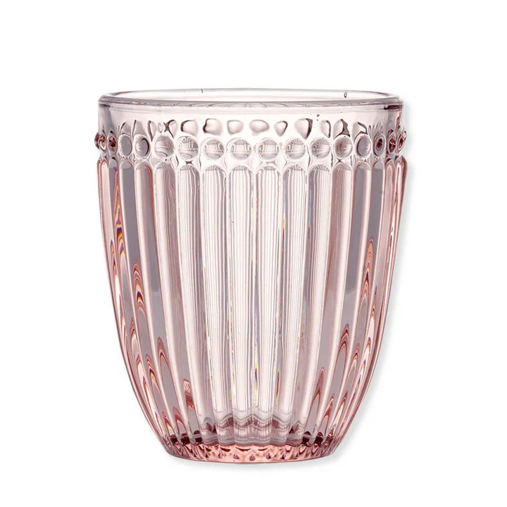 Alice Glass Tumbler ,Pink, Set of 6-Water Glasses-LNH Edit
