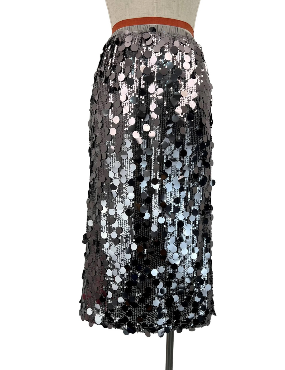 Steel Grey Sequined skirt