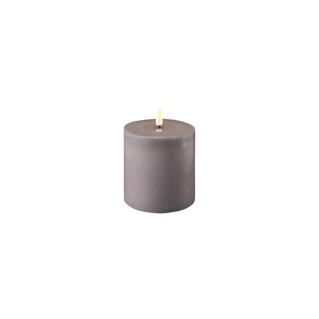 Grey LED Candle 10 x 10 cm-LED Candles-LNH Edit