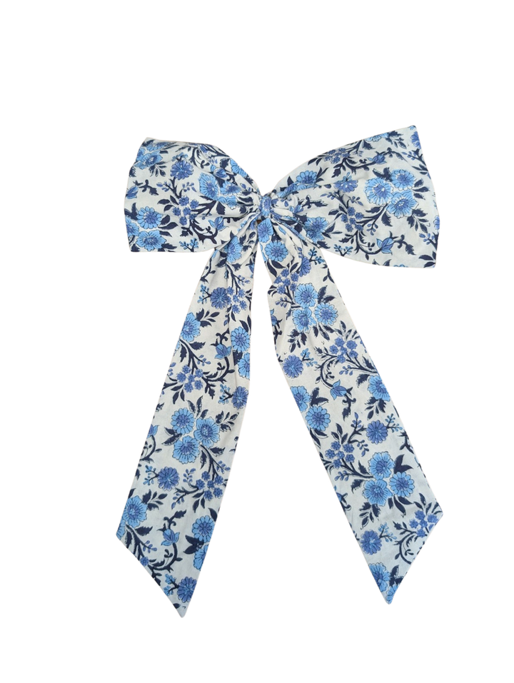 Thistle Blue Handmade Bow, 2 sizes