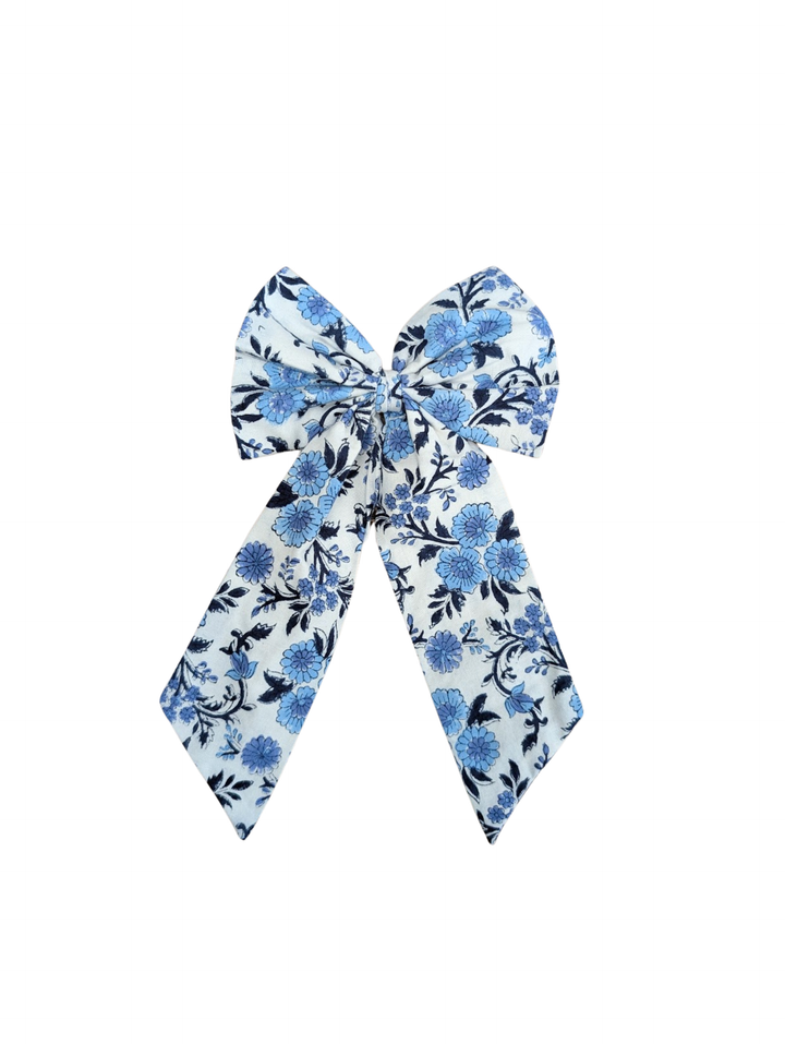 Thistle Blue Handmade Bow, 2 sizes