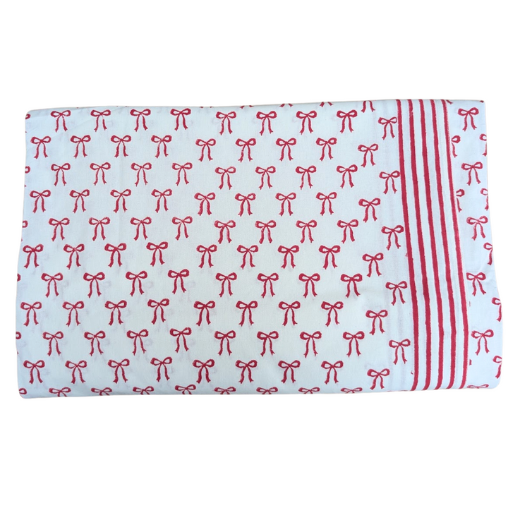 Christmas Bow Rectangle Tablecloth