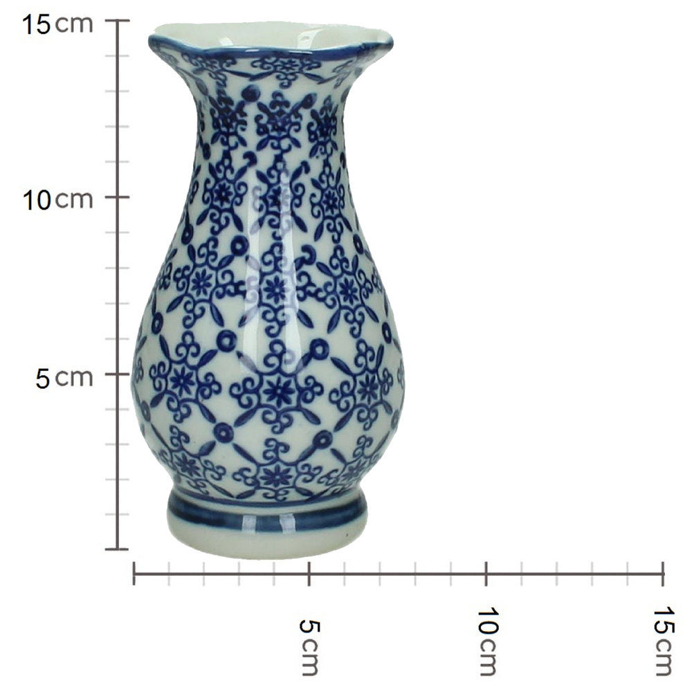 Chinoiserie Bud Vase Blue 2-Vases-LNH Edit