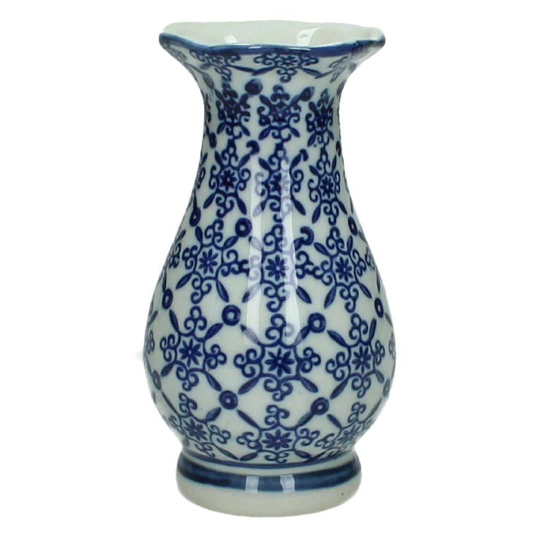 Chinoiserie Bud Vase Blue 2-Vases-LNH Edit
