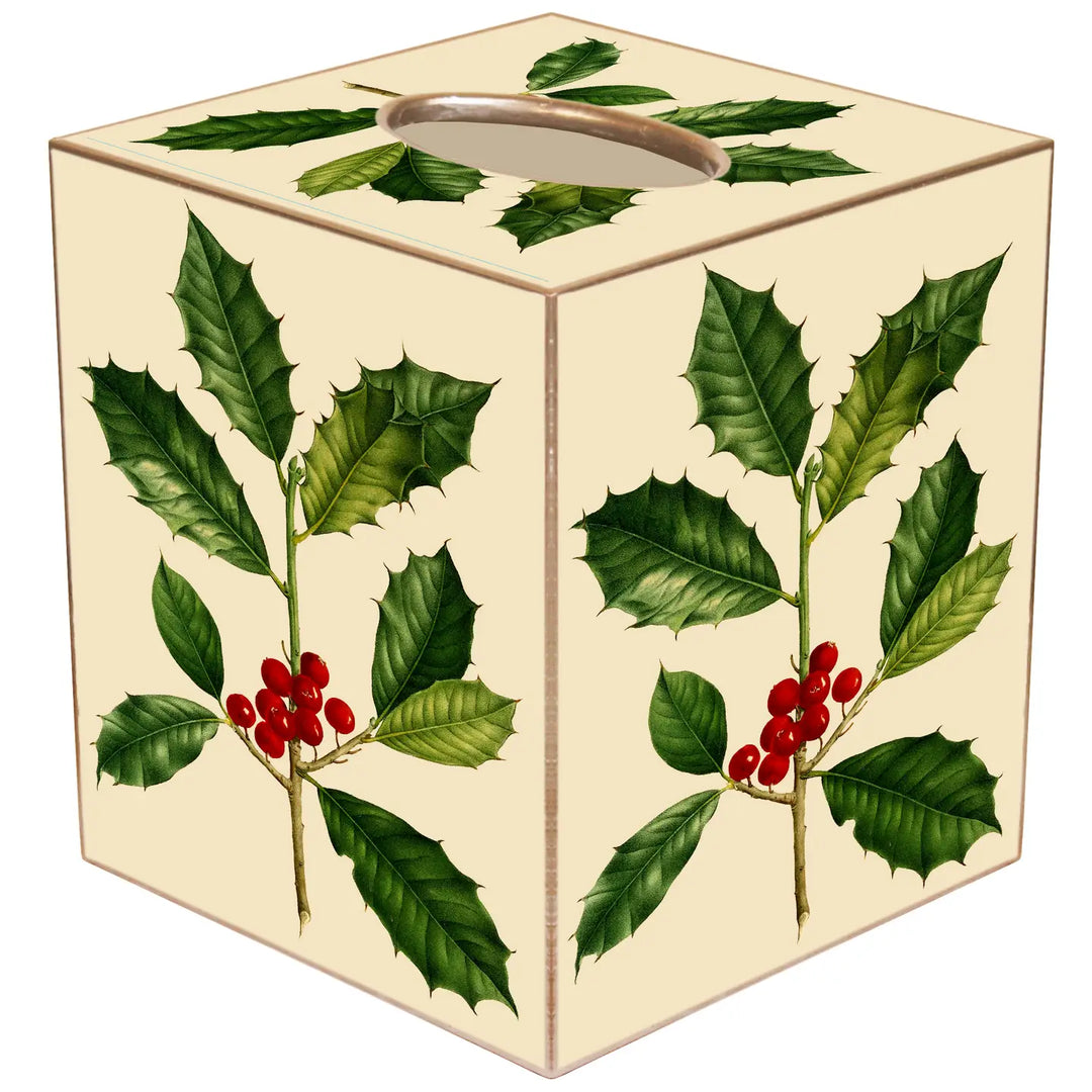 Holly Tissue Box Cover