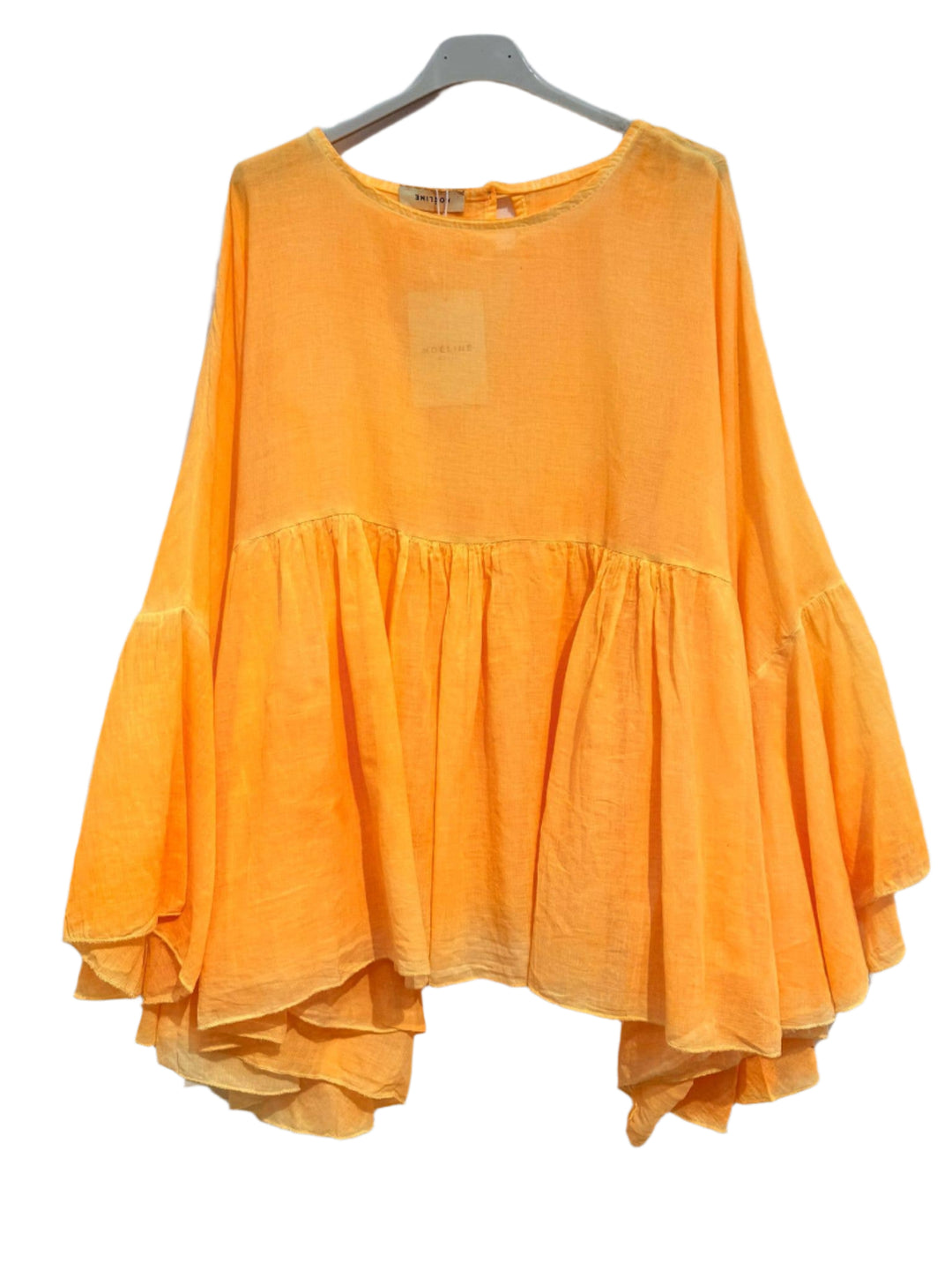 Neon Orange Voile Blouse-Shirts & Tops-LNH Edit