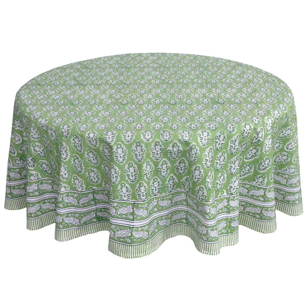 Pia Green Round Tablecloth