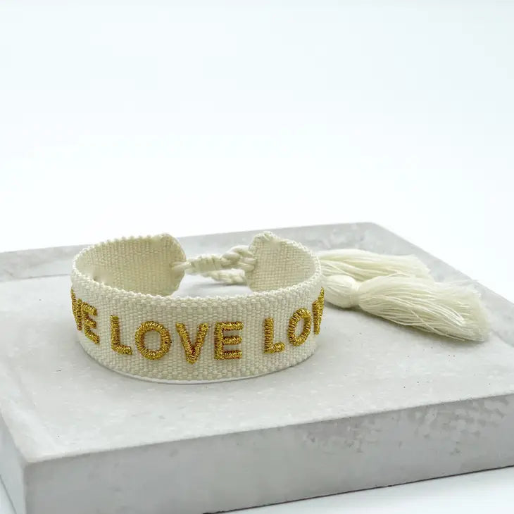 LOVE LOVE LOVE Woven Bracelet-Bracelets-LNH Edit