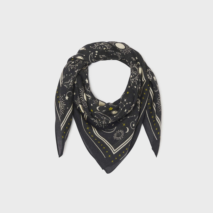 100% Wool Scarf Madeleine Black-scarf-LNH Edit