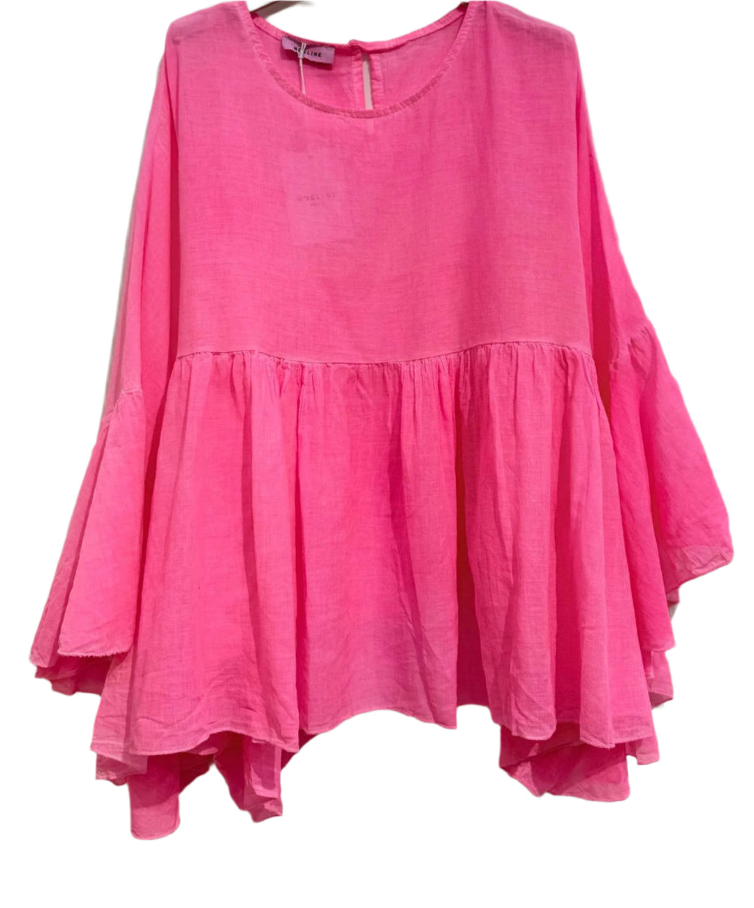 Neon Pink Voile Blouse