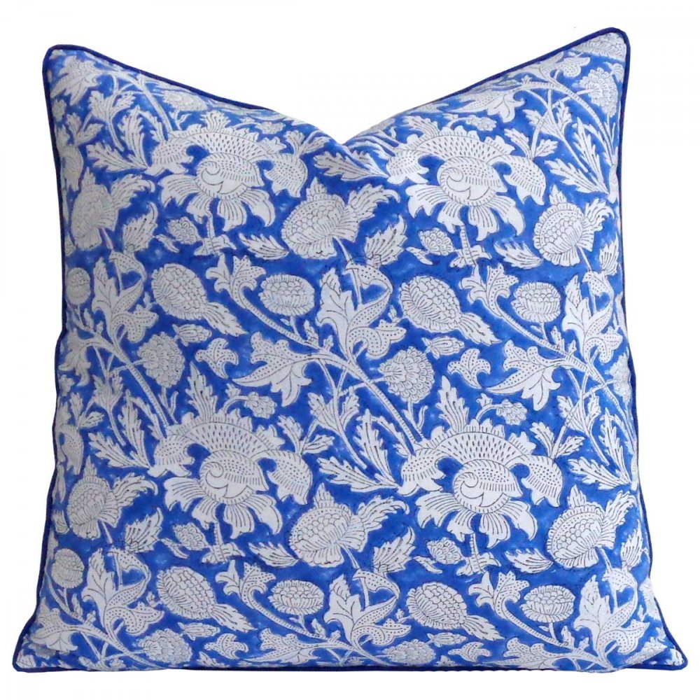 Kirsty Blue Cushion Cover-Cushion Covers-LNH Edit
