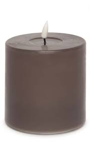 Mocha  LED Candle 10 x 10 cm, Sold Individually-LED Candles-LNH Edit