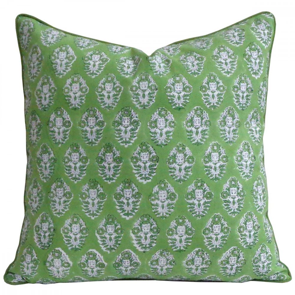 Pia Green Cushion Cover-Cushion Covers-LNH Edit