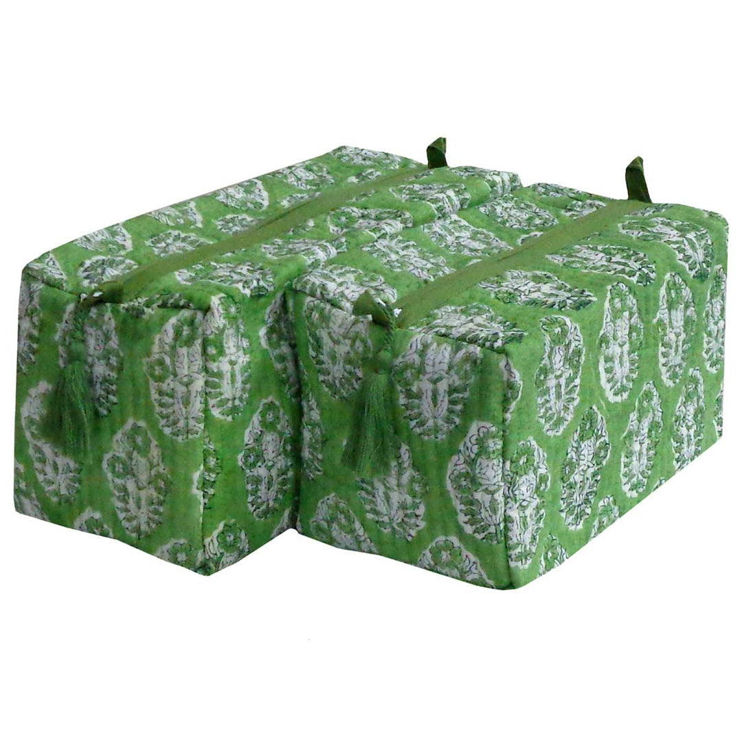Pia Green Cosmetic Bag- Set of 2