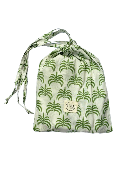 Green Palm Cotton Sleep Accessories Gift Set