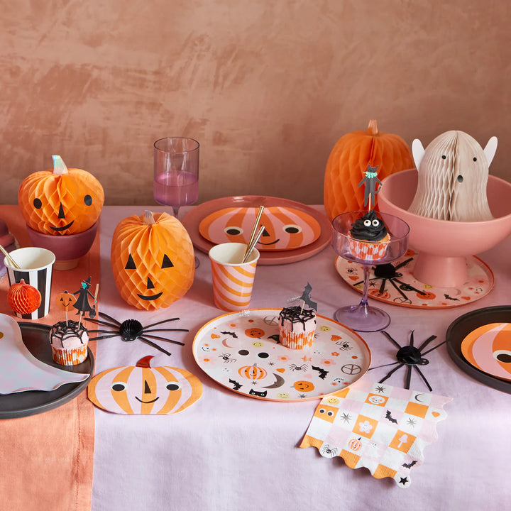 Pink & Orange Stripy Cups