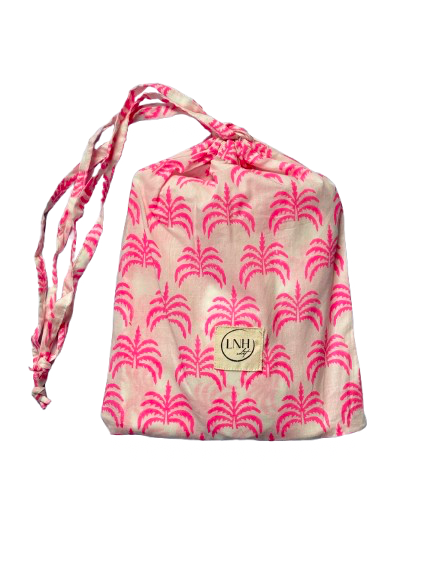 Pink Palm Cotton Sleep Accessories Gift Set--LNH Edit