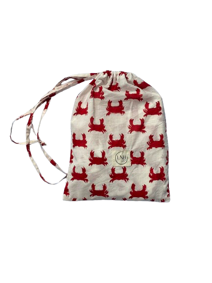 Red Crab Cotton Sleep Accessories Gift Set