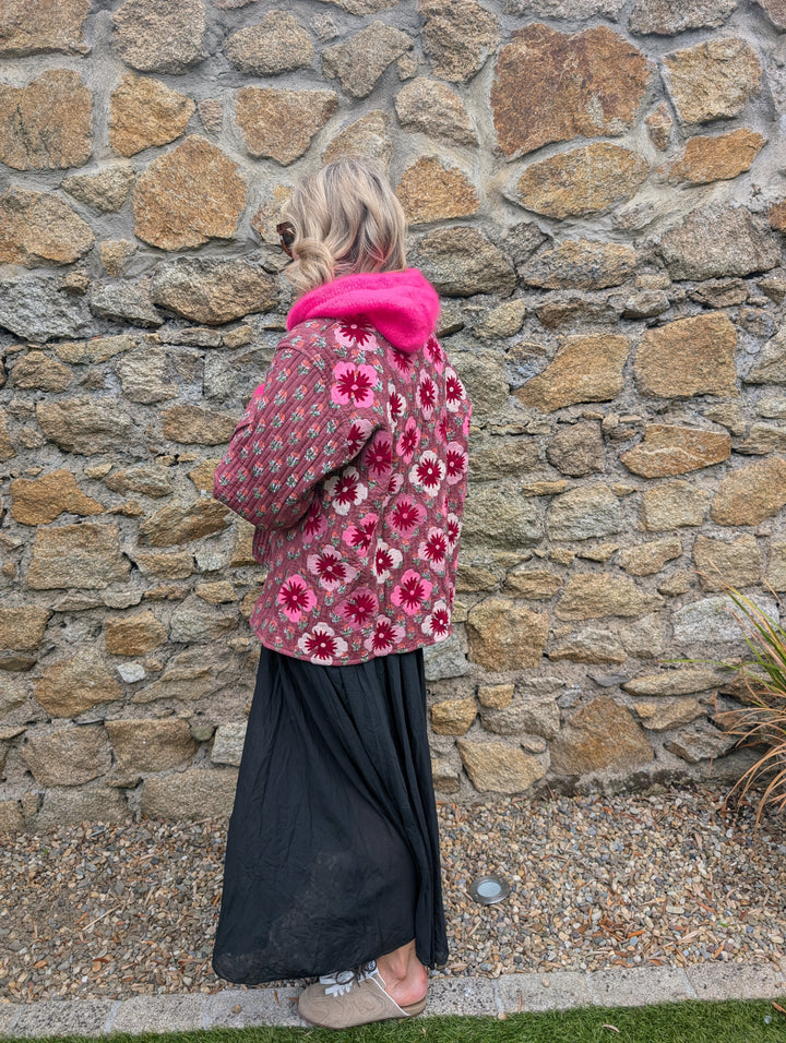 Lory Pink Quilted Jacket