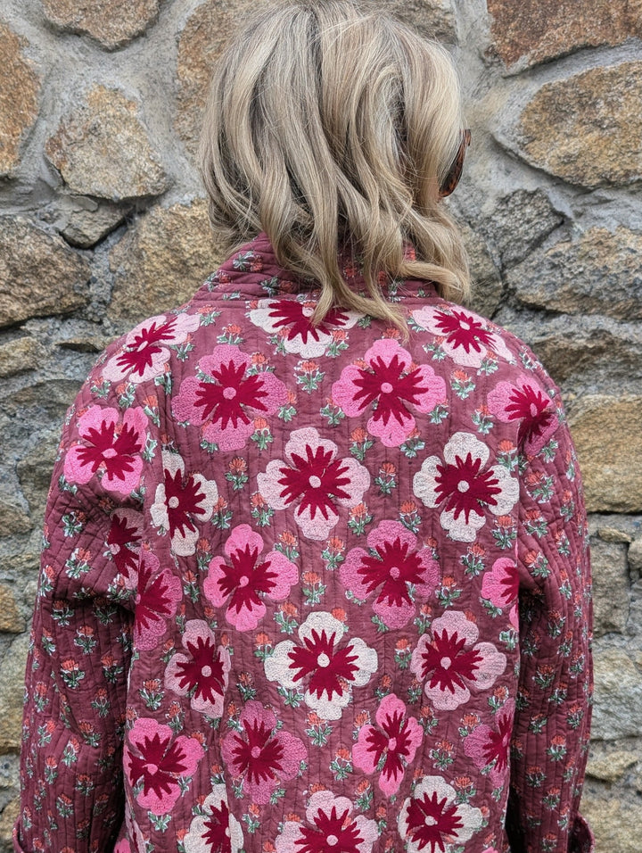 Lory Pink Quilted Jacket