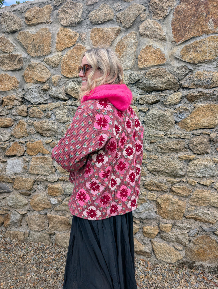 Lory Pink Quilted Jacket